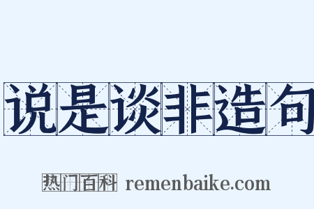 说是谈非造句是什么意思的图片